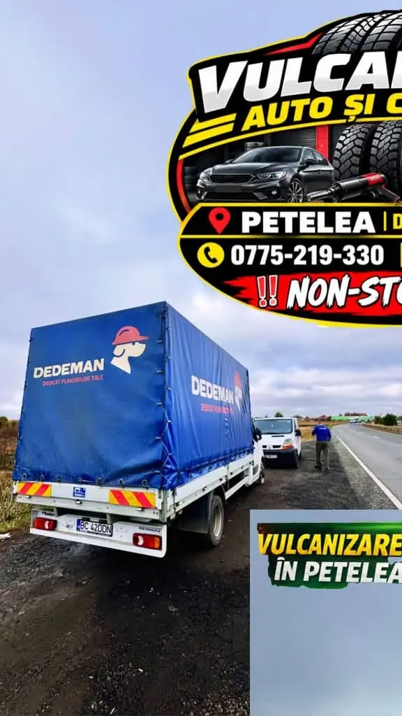 Autoutilitară cu pană pe varianta DN15, unde am intervenit pe loc